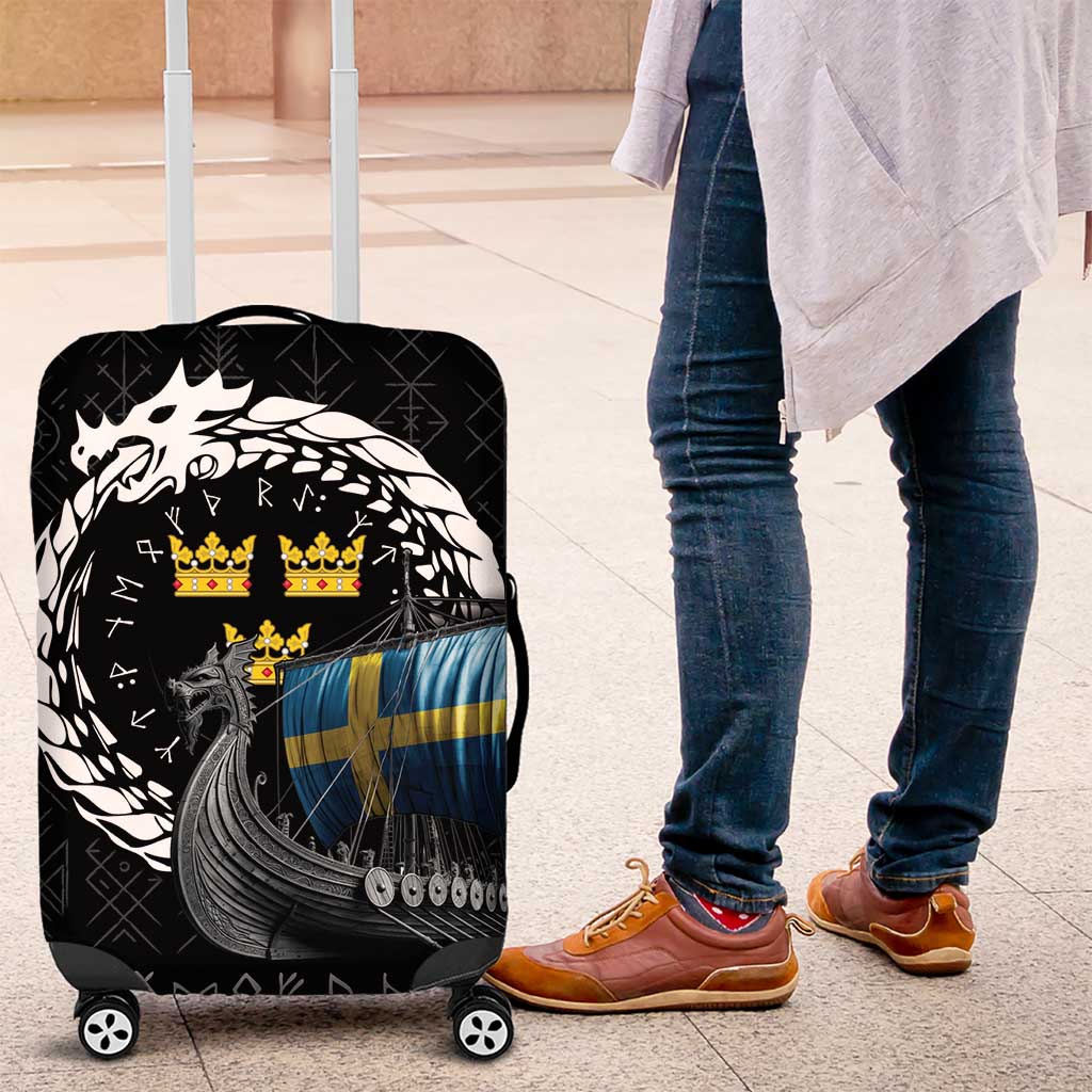 Sweden Viking Drakkar Luggage Cover Viking Blood - Wonder Print Shop