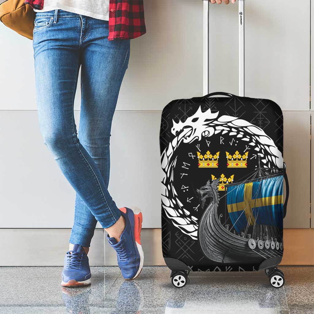 Sweden Viking Drakkar Luggage Cover Viking Blood - Wonder Print Shop