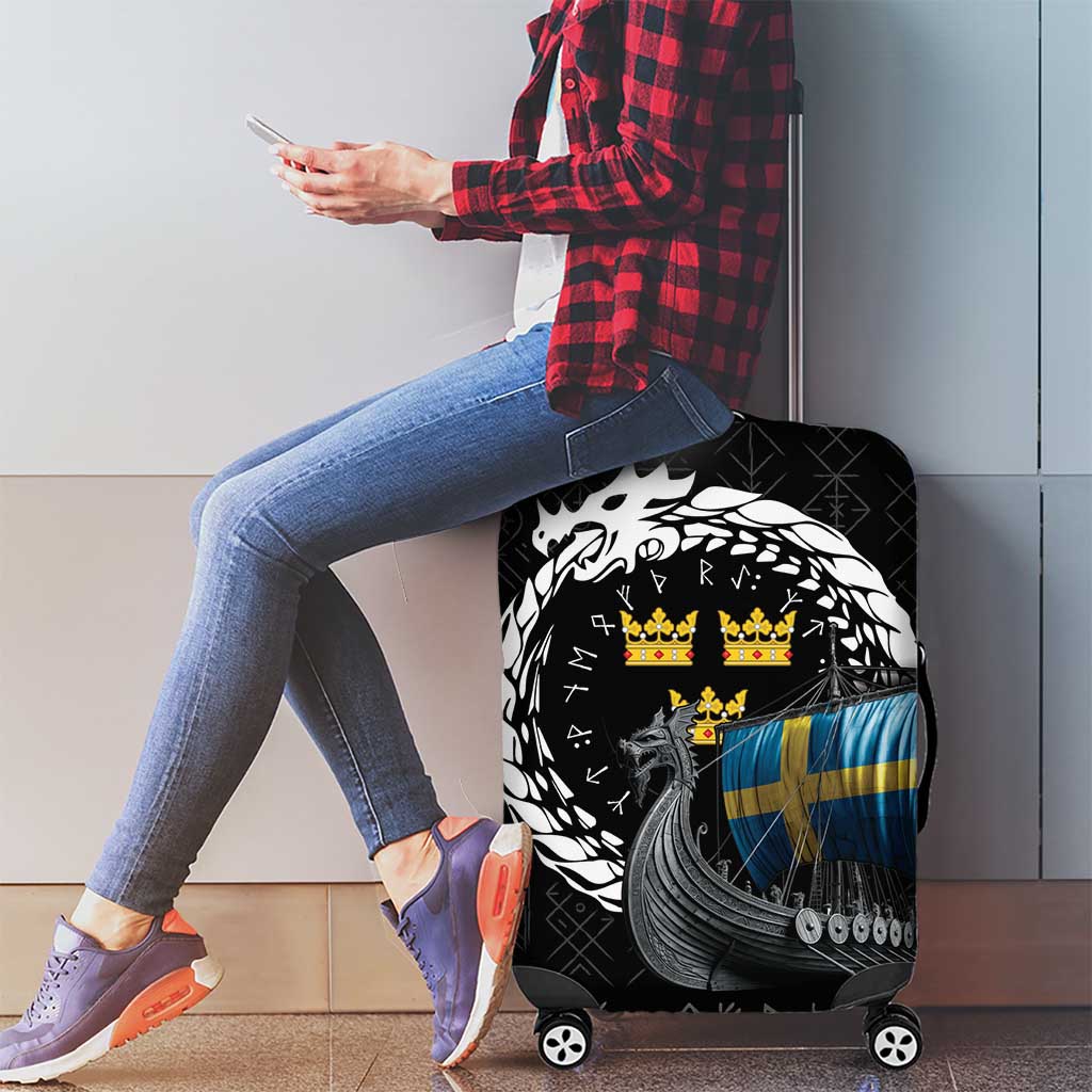 Sweden Viking Drakkar Luggage Cover Viking Blood - Wonder Print Shop