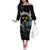 Sweden Viking Drakkar Off The Shoulder Long Sleeve Dress Viking Blood - Wonder Print Shop