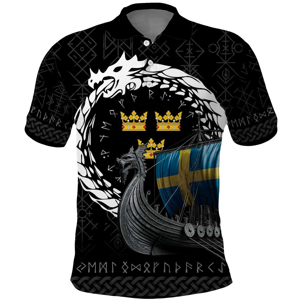 Sweden Viking Drakkar Polo Shirt Viking Blood - Wonder Print Shop