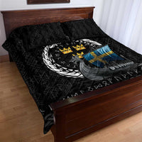 Sweden Viking Drakkar Quilt Bed Set Viking Blood - Wonder Print Shop