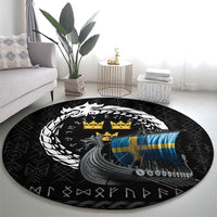 Sweden Viking Drakkar Round Carpet Viking Blood - Wonder Print Shop