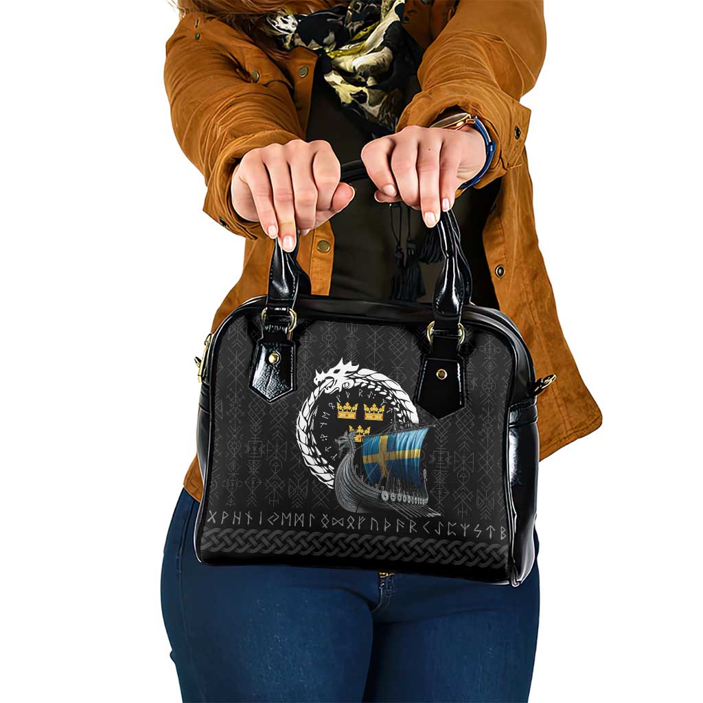 Sweden Viking Drakkar Shoulder Handbag Viking Blood - Wonder Print Shop