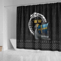 Sweden Viking Drakkar Shower Curtain Viking Blood - Wonder Print Shop
