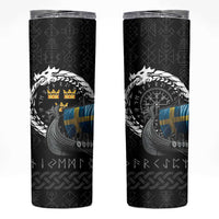 Sweden Viking Drakkar Skinny Tumbler Viking Blood - Wonder Print Shop