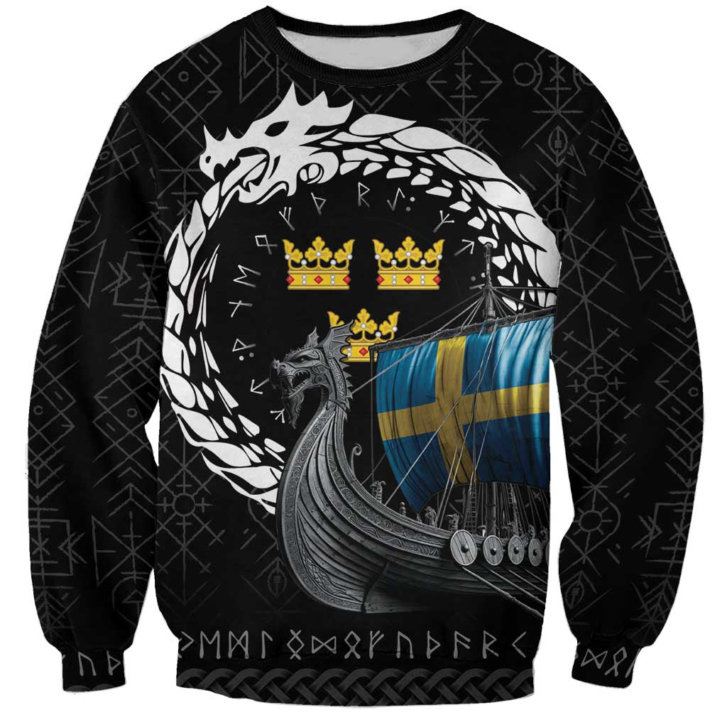 Sweden Viking Drakkar Sweatshirt Viking Blood - Wonder Print Shop