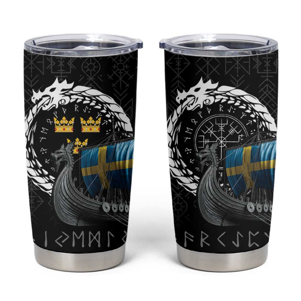 Sweden Viking Drakkar Tumbler Cup Viking Blood - Wonder Print Shop