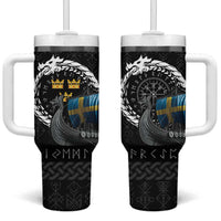 Sweden Viking Drakkar Tumbler With Handle Viking Blood - Wonder Print Shop