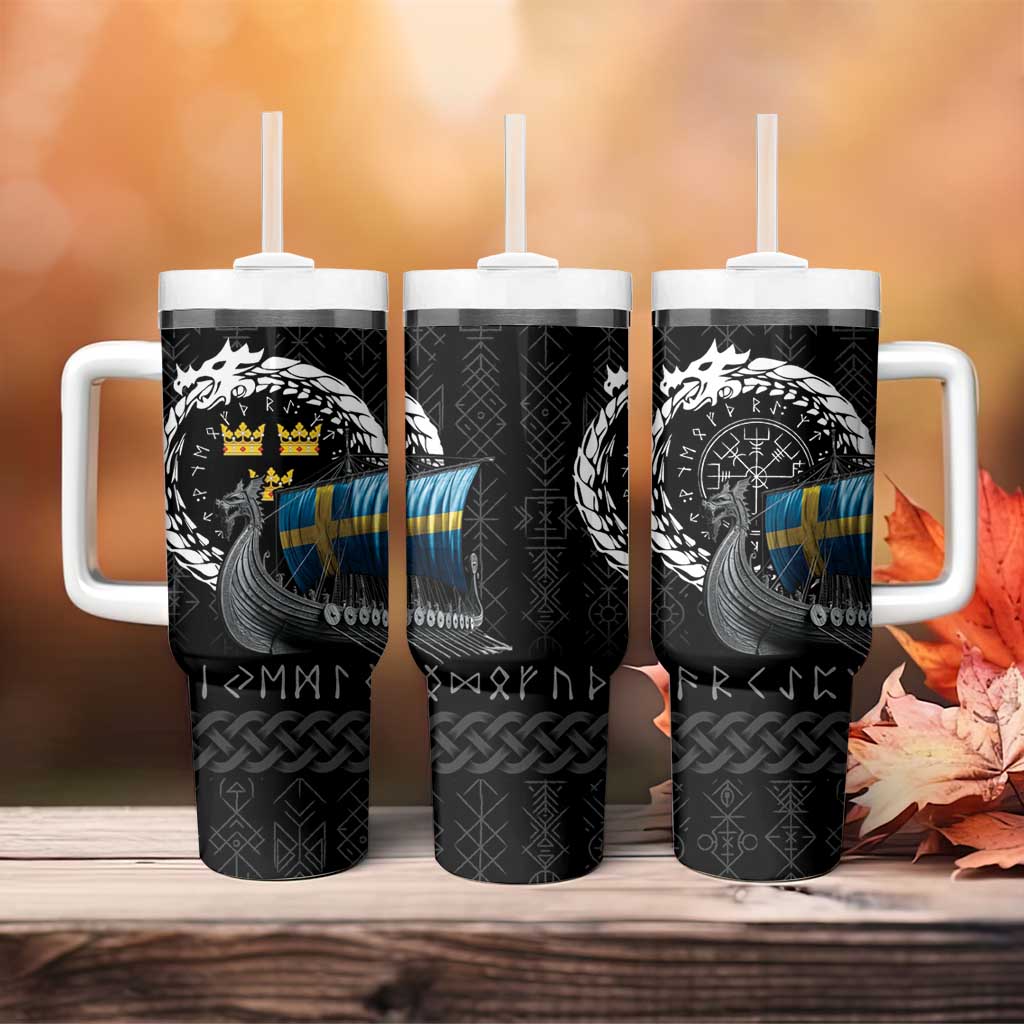 Sweden Viking Drakkar Tumbler With Handle Viking Blood - Wonder Print Shop