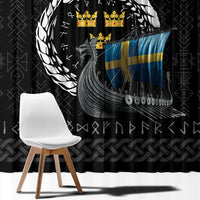 Sweden Viking Drakkar Window Curtain Viking Blood - Wonder Print Shop
