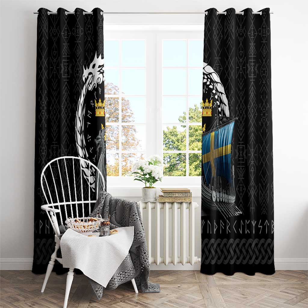 Sweden Viking Drakkar Window Curtain Viking Blood - Wonder Print Shop