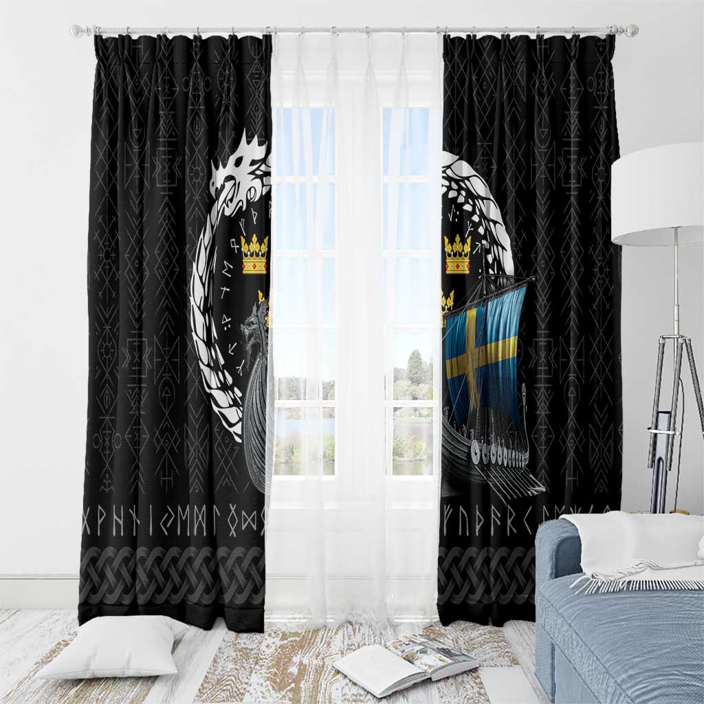 Sweden Viking Drakkar Window Curtain Viking Blood - Wonder Print Shop