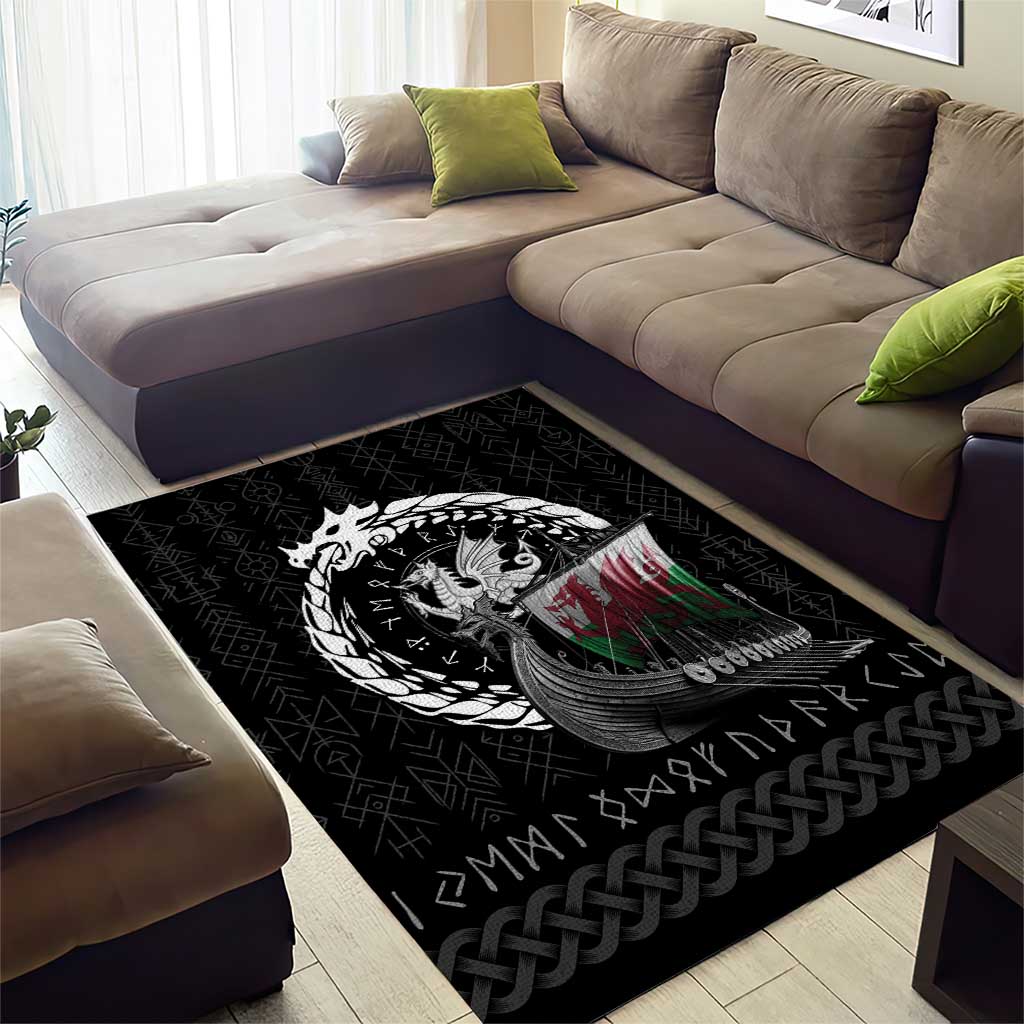 Wales Viking Drakkar Area Rug Viking Blood - Wonder Print Shop