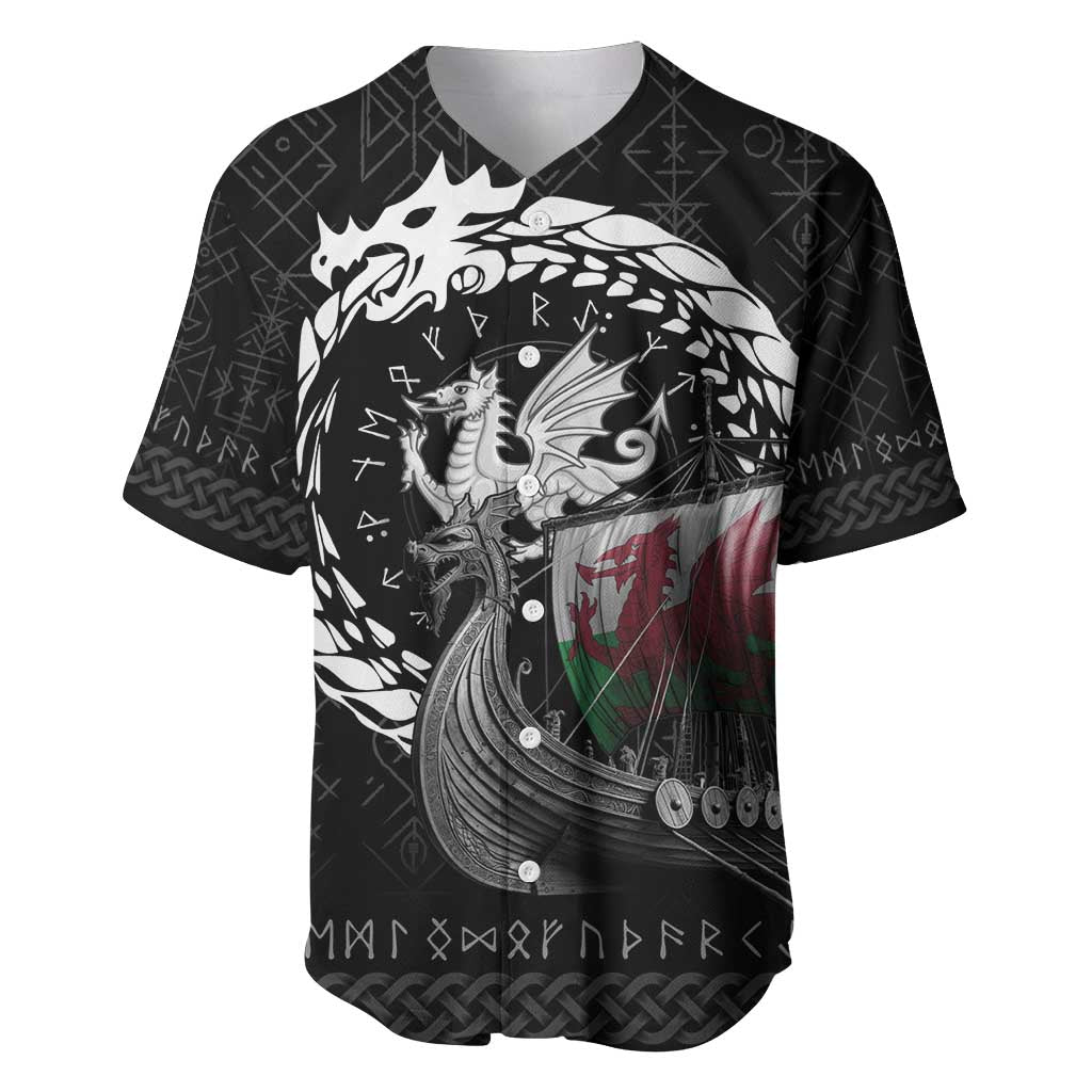 Wales Viking Drakkar Baseball Jersey Viking Blood - Wonder Print Shop