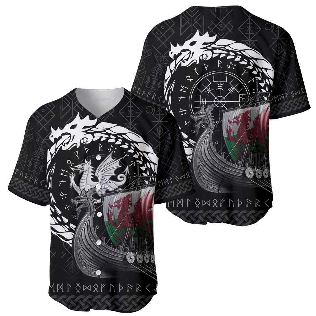 Wales Viking Drakkar Baseball Jersey Viking Blood - Wonder Print Shop