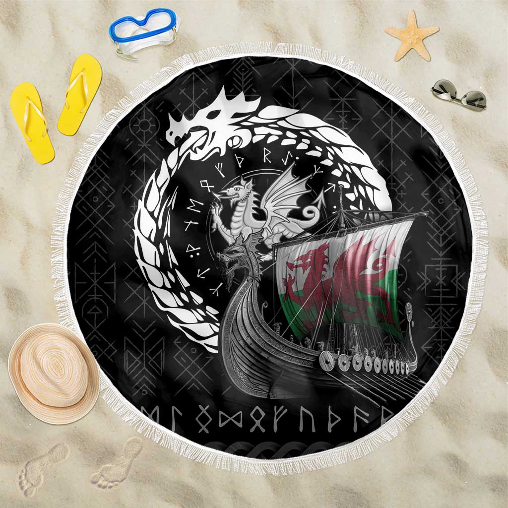 Wales Viking Drakkar Beach Blanket Viking Blood - Wonder Print Shop