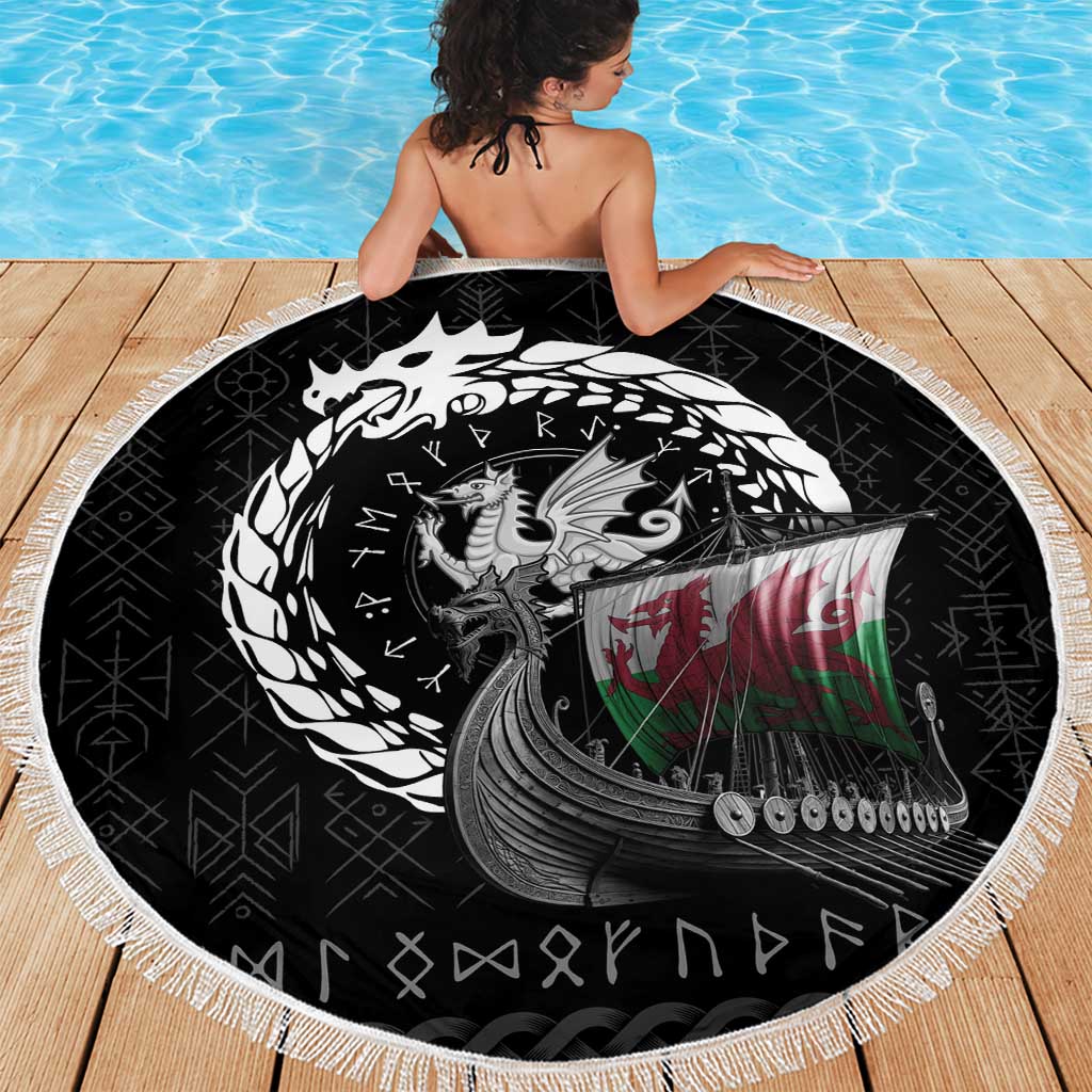 Wales Viking Drakkar Beach Blanket Viking Blood - Wonder Print Shop