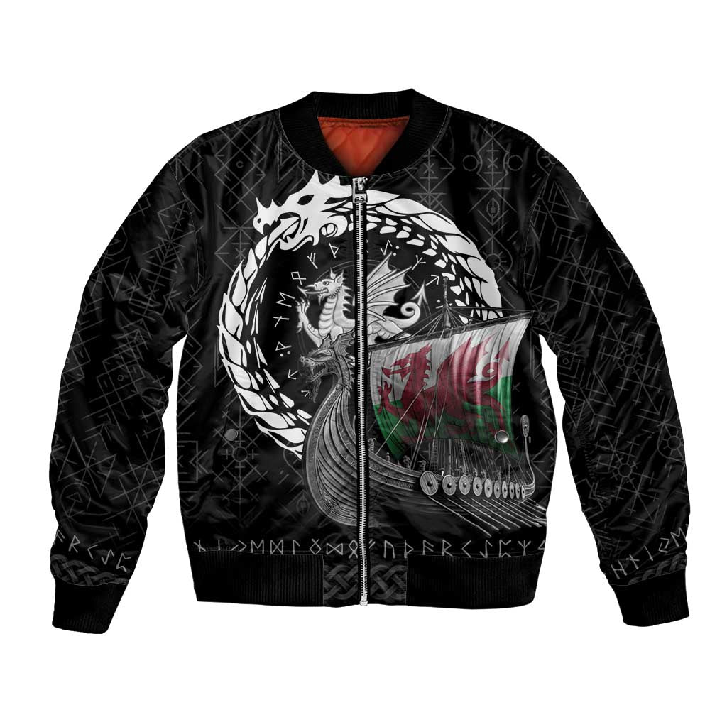 Wales Viking Drakkar Bomber Jacket Viking Blood - Wonder Print Shop