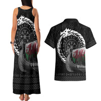Wales Viking Drakkar Couples Matching Tank Maxi Dress and Hawaiian Shirt Viking Blood - Wonder Print Shop
