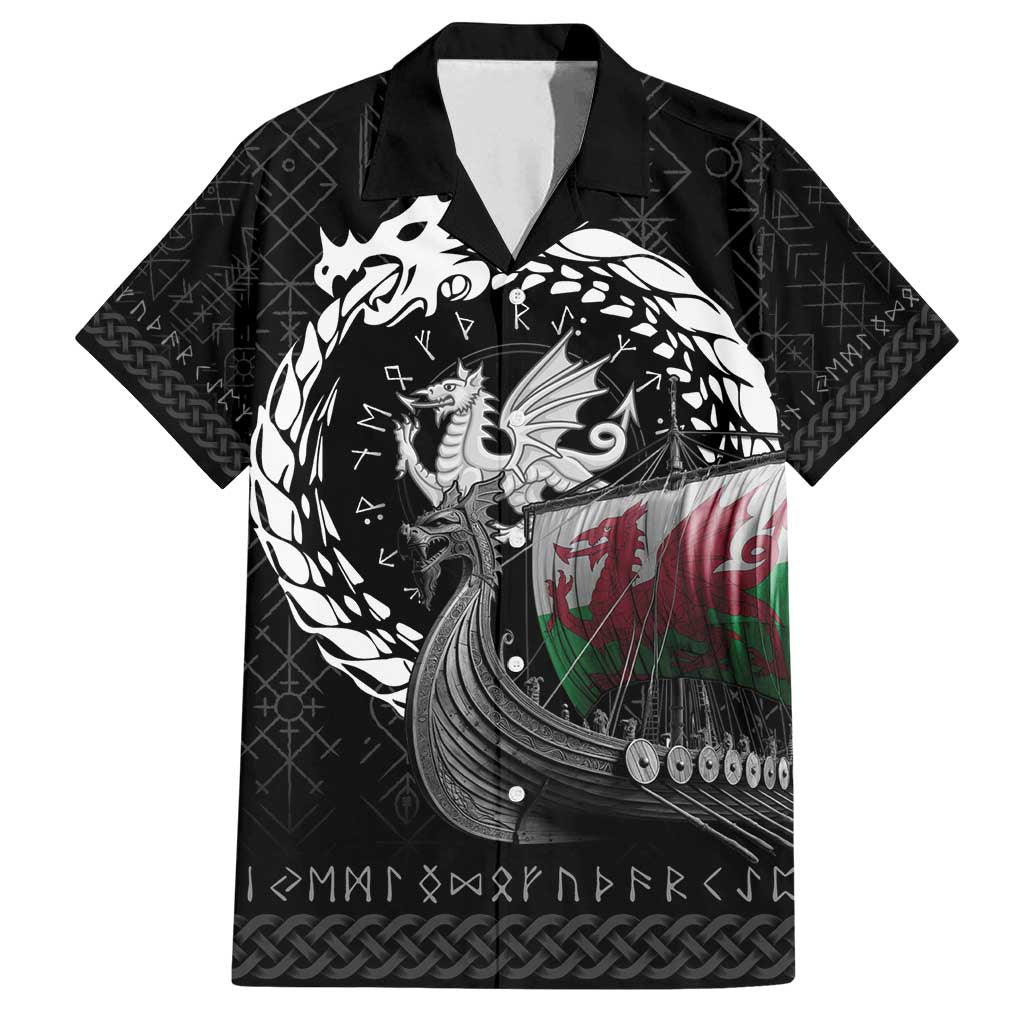 Wales Viking Drakkar Family Matching Tank Maxi Dress and Hawaiian Shirt Viking Blood - Wonder Print Shop