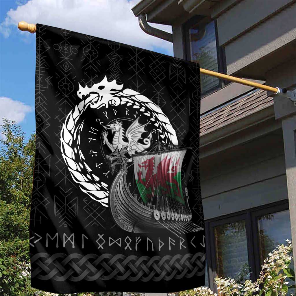 Wales Viking Drakkar Garden Flag Viking Blood - Wonder Print Shop