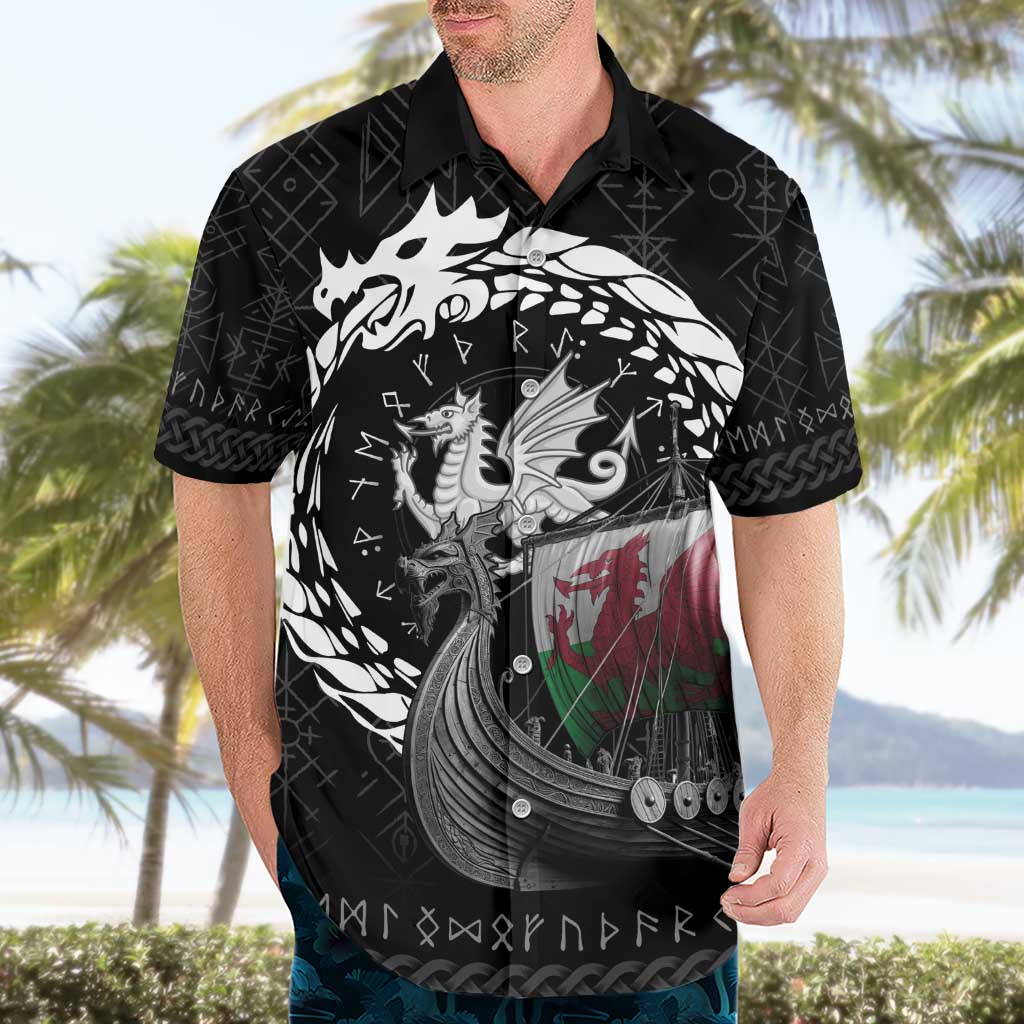 Wales Viking Drakkar Hawaiian Shirt Viking Blood - Wonder Print Shop