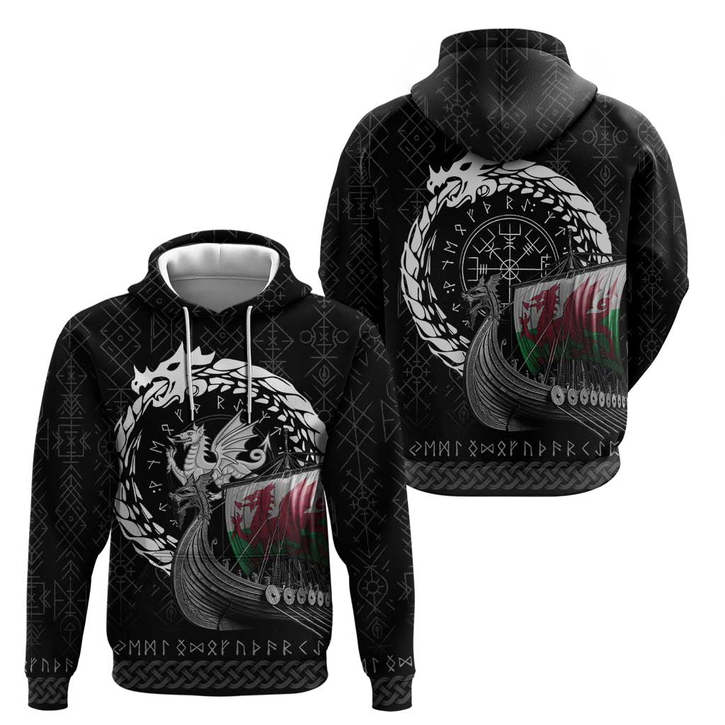 Wales Viking Drakkar Hoodie Viking Blood - Wonder Print Shop