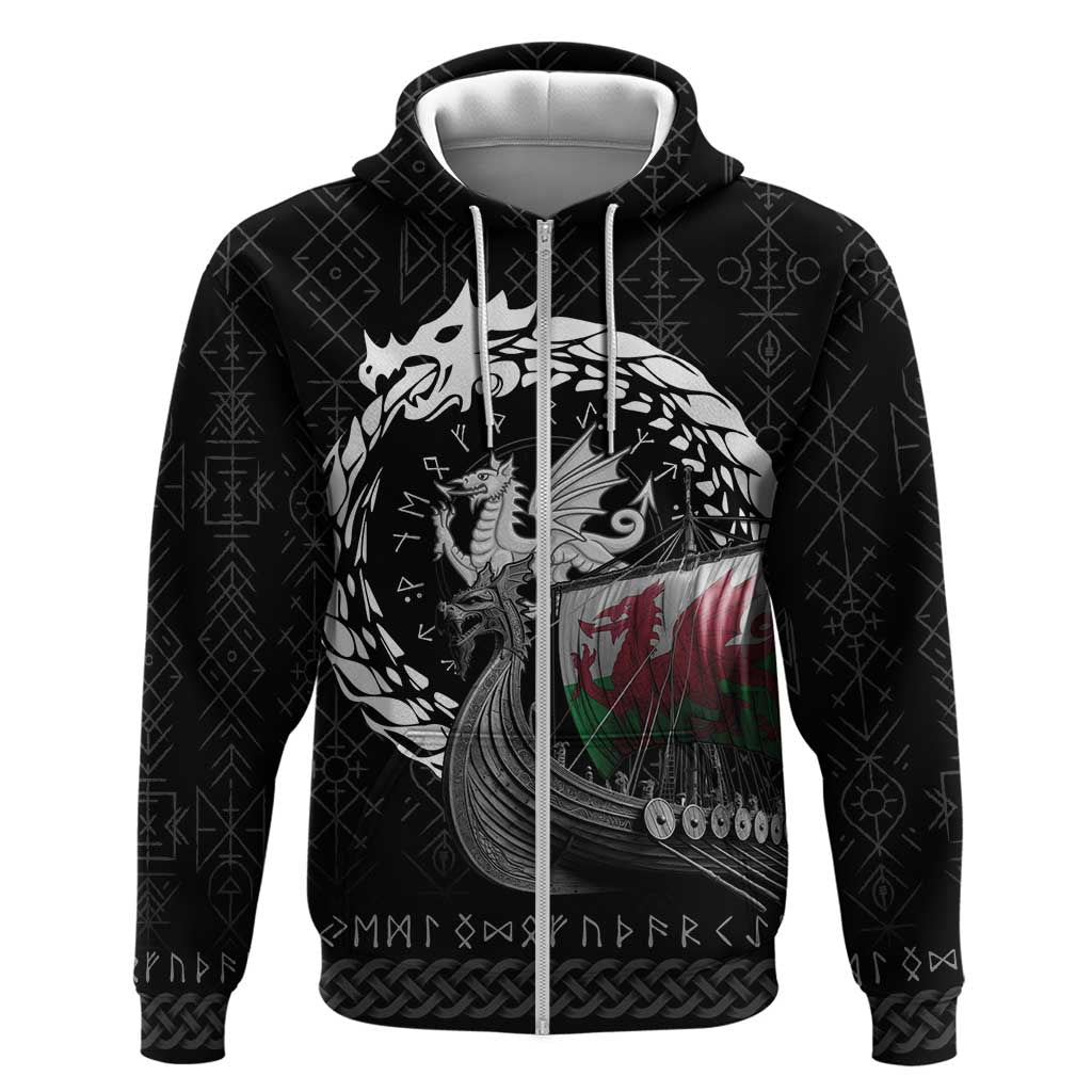 Wales Viking Drakkar Hoodie Viking Blood - Wonder Print Shop