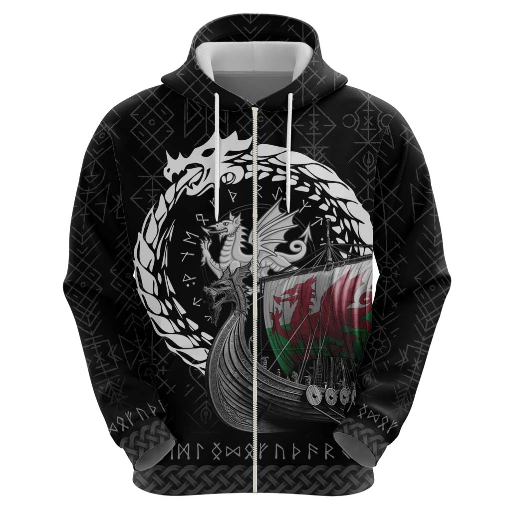 Wales Viking Drakkar Hoodie Viking Blood - Wonder Print Shop