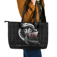 Wales Viking Drakkar Leather Tote Bag Viking Blood - Wonder Print Shop