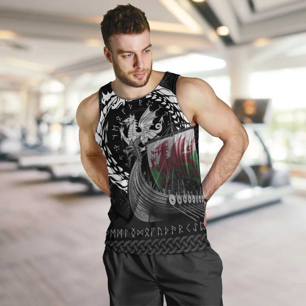 Wales Viking Drakkar Men Tank Top Viking Blood - Wonder Print Shop