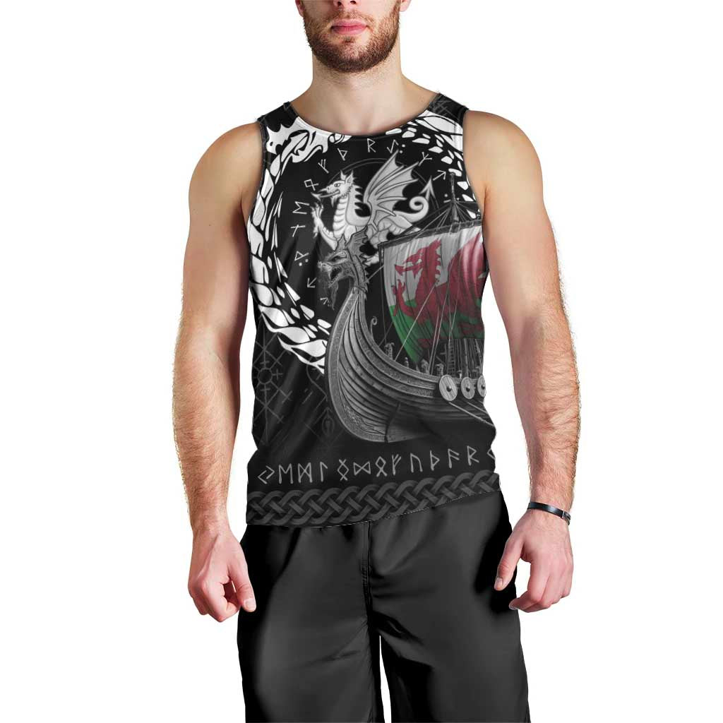 Wales Viking Drakkar Men Tank Top Viking Blood - Wonder Print Shop