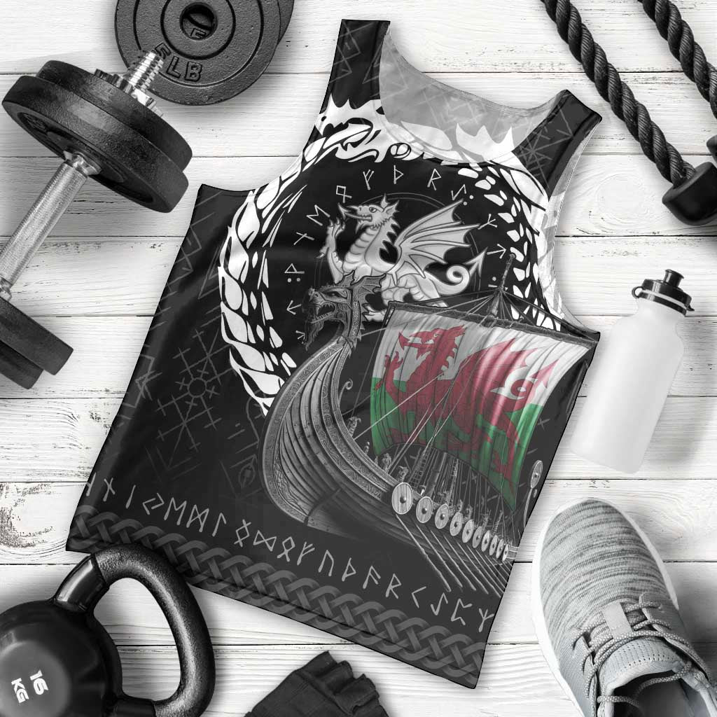Wales Viking Drakkar Men Tank Top Viking Blood - Wonder Print Shop
