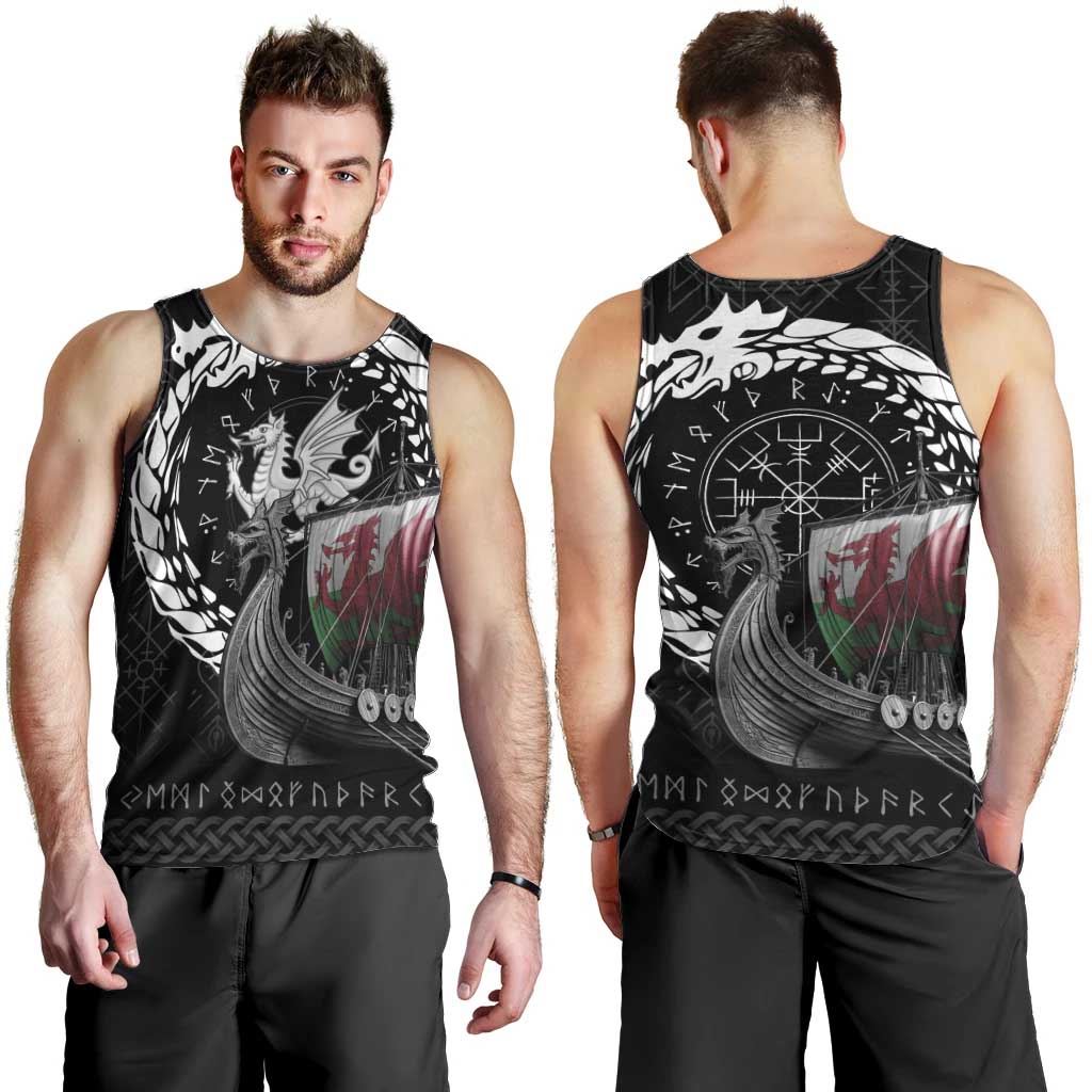 Wales Viking Drakkar Men Tank Top Viking Blood - Wonder Print Shop