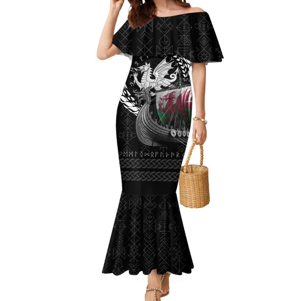 Wales Viking Drakkar Mermaid Dress Viking Blood - Wonder Print Shop