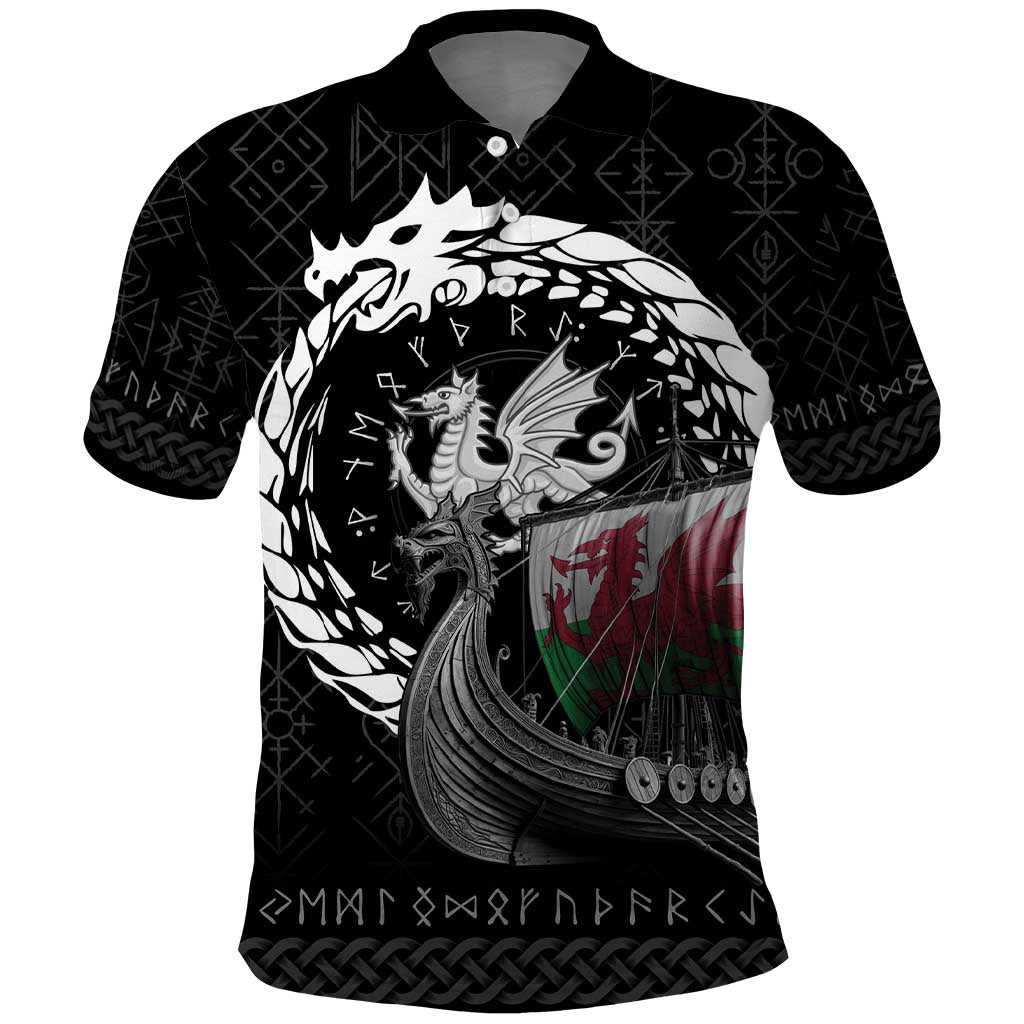 Wales Viking Drakkar Polo Shirt Viking Blood - Wonder Print Shop