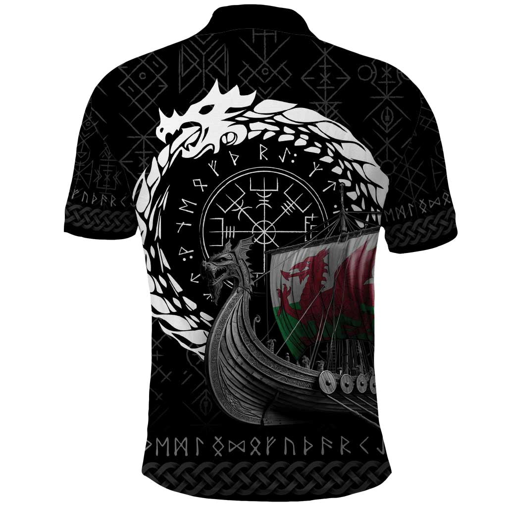 Wales Viking Drakkar Polo Shirt Viking Blood - Wonder Print Shop