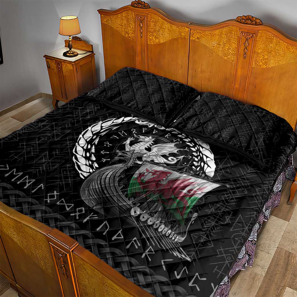 Wales Viking Drakkar Quilt Bed Set Viking Blood - Wonder Print Shop