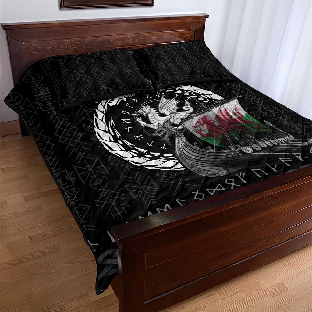 Wales Viking Drakkar Quilt Bed Set Viking Blood - Wonder Print Shop