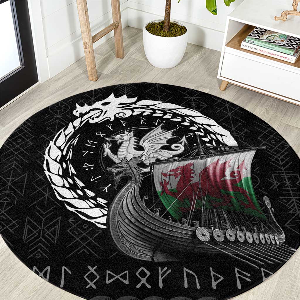 Wales Viking Drakkar Round Carpet Viking Blood - Wonder Print Shop