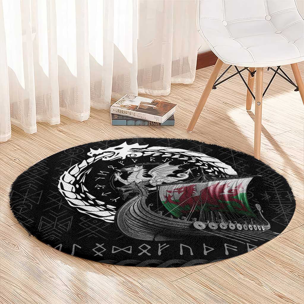 Wales Viking Drakkar Round Carpet Viking Blood - Wonder Print Shop