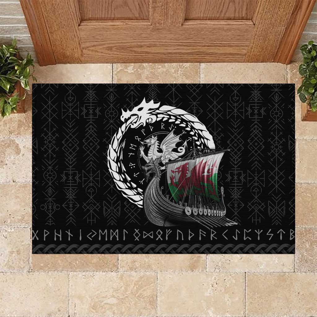 Wales Viking Drakkar Rubber Doormat Viking Blood - Wonder Print Shop