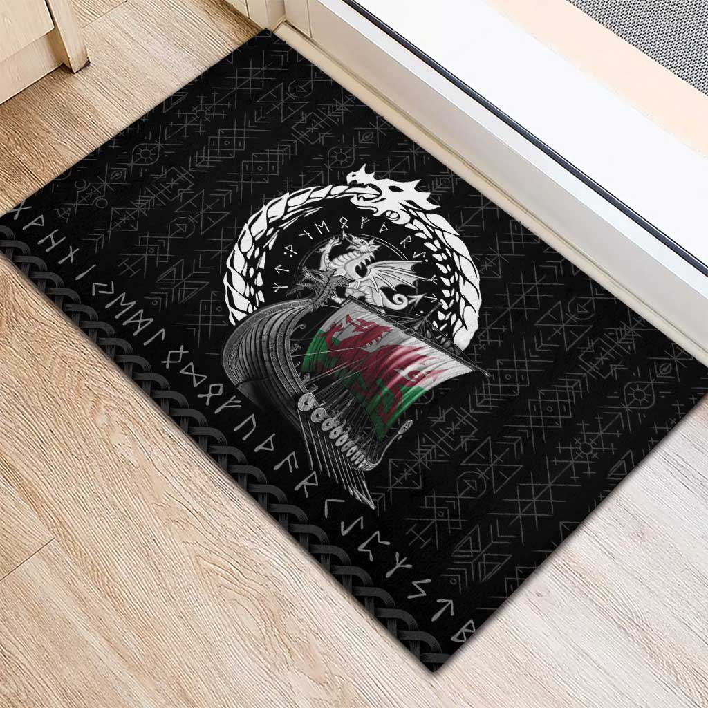 Wales Viking Drakkar Rubber Doormat Viking Blood - Wonder Print Shop