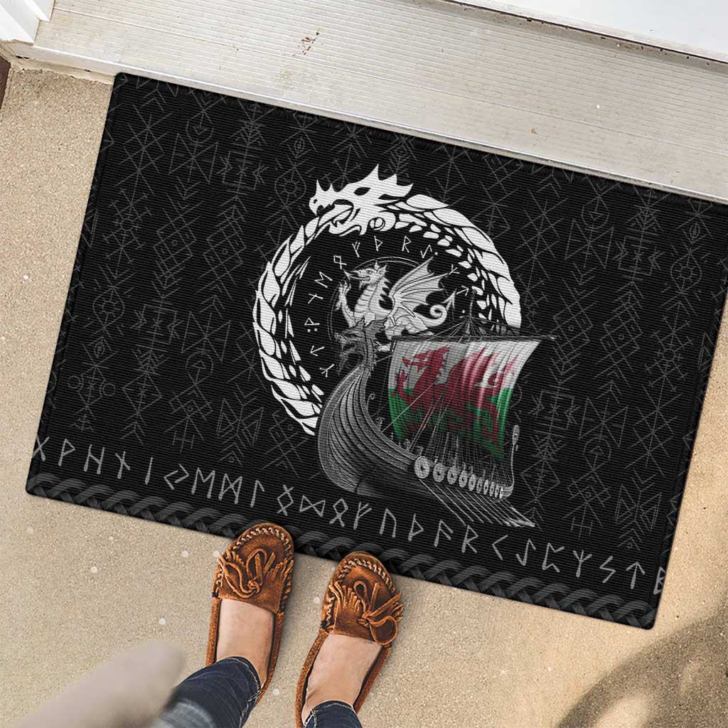 Wales Viking Drakkar Rubber Doormat Viking Blood - Wonder Print Shop