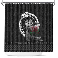 Wales Viking Drakkar Shower Curtain Viking Blood - Wonder Print Shop