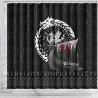 Wales Viking Drakkar Shower Curtain Viking Blood - Wonder Print Shop