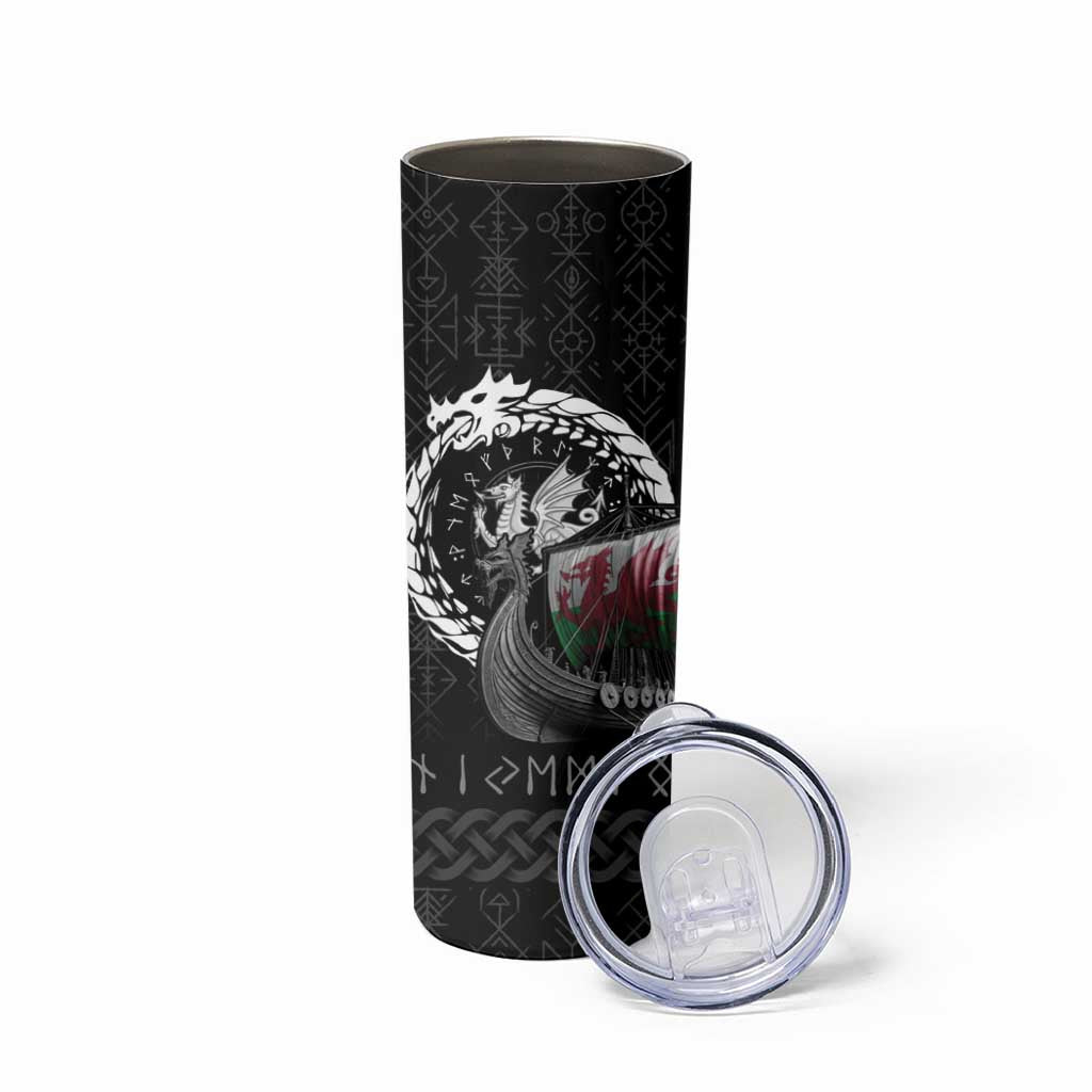 Wales Viking Drakkar Skinny Tumbler Viking Blood - Wonder Print Shop