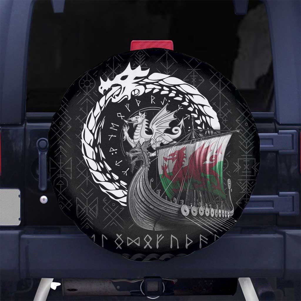 Wales Viking Drakkar Spare Tire Cover Viking Blood - Wonder Print Shop