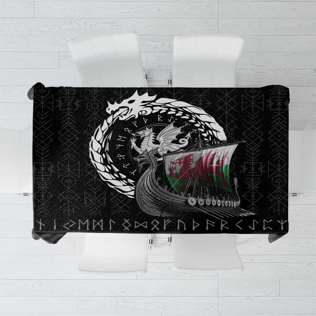 Wales Viking Drakkar Tablecloth Viking Blood - Wonder Print Shop